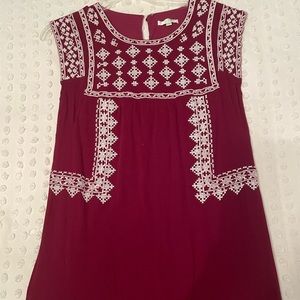Maroon Mid-Thigh length dress